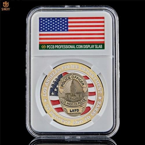 USA California Los Angeles Police Department LAPD Saint Michael Patron Law Enforcement Archangel Challenge Coin Collection W/PCB
