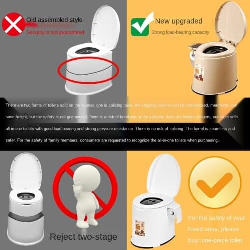 Portable Toilet for the Elderly Portable Toilet for Pregnant Women and the Elderly Indoor Household Deodorant Squatting Stool