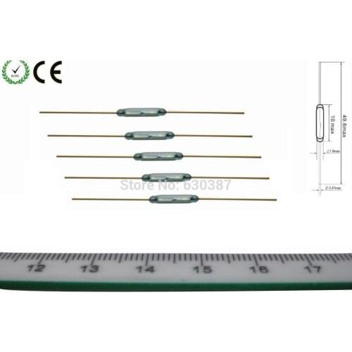 RD02 10pcs 10mm Miniature Magnetic Reed Switches Normally Open NEW