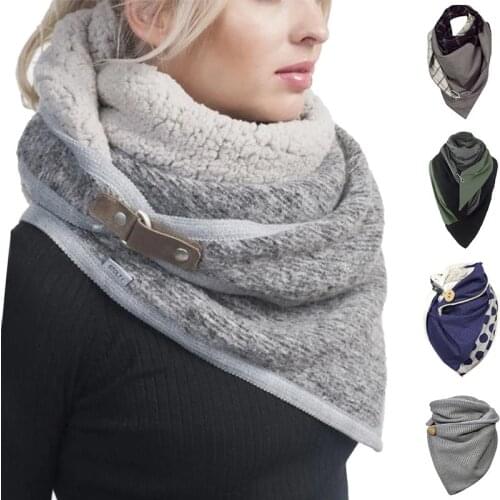 2020 New Women Fashion Simple Thick Warm Shawl Printed Casual Scarf UV Protection Breathing Neck Protect Printed Bib Scarf