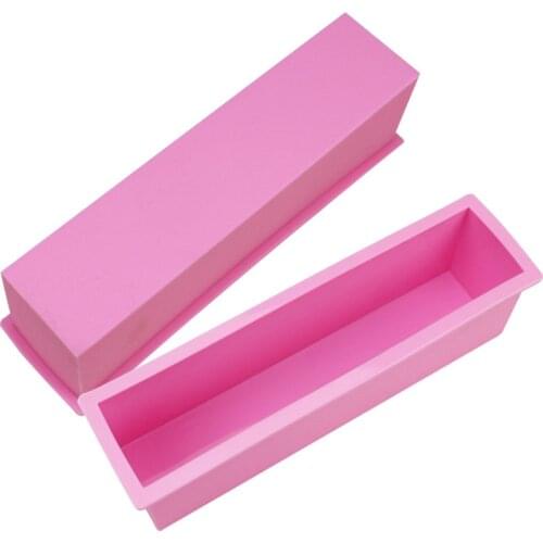 28*8.8*8 Cm Food Grade Silicone Rubber Liner Rectangle Soap Loaf Molds Swirl Soap Molds Pastry Cake Baking Bakeware E255