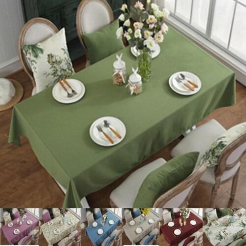 Green tea cotton and linen table cloth restaurant tablecloth table linen table cover cloth modern tablecloth 200cm 220cm