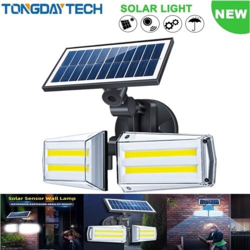 TONGDAYTECH New Solar Light Outdoor Solar Lamp Motion Sensor Solar Wall Lamp IP65 Waterproof Street Lamp for Garden Decoration