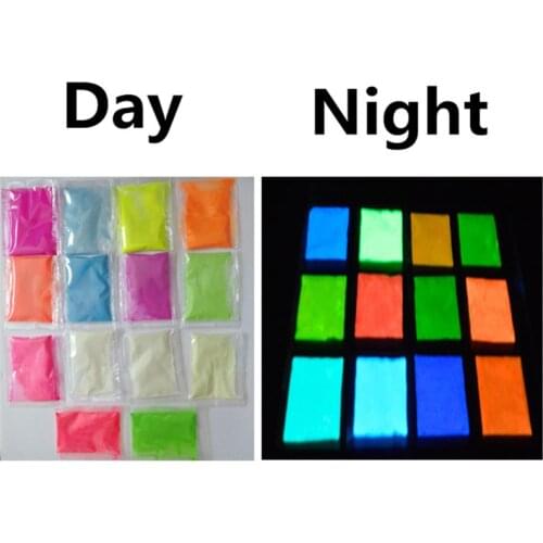 14 Colors Acrylic Paint Glow in the Dark gold Glowing paint Luminous Pigment Fluorescent Powder painting for Nail Art su