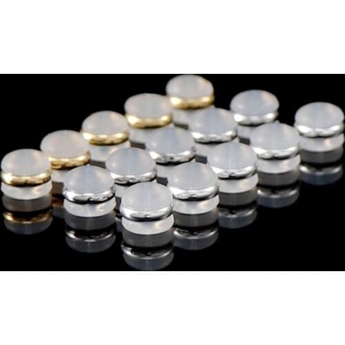 10pcs/lot 5.5x6.5mm Earring Backs Stoppers Jewelry Making Accessories Clear Silica gel Bullet Ear Plugging Blocked