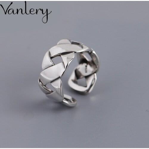 Wholesale Antique Silver Color Cross Chain Rings For Women Statement Jewelry Finger Ring anillos mujer bijoux