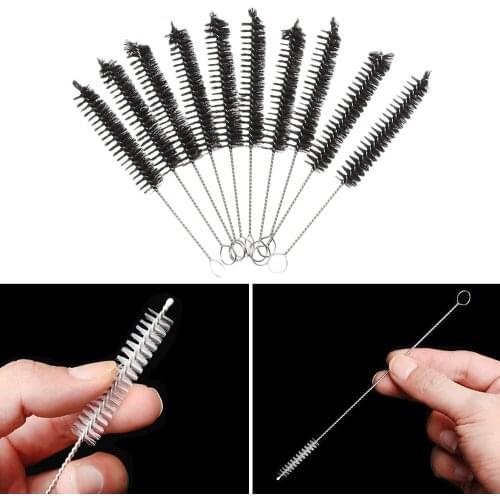 1/5PCS Reusable Straw Brushes Water Cup Bottle Brush Stainless Steel Spiral Handle Soft Hair Multiple Use Washing Cleaning Tool
