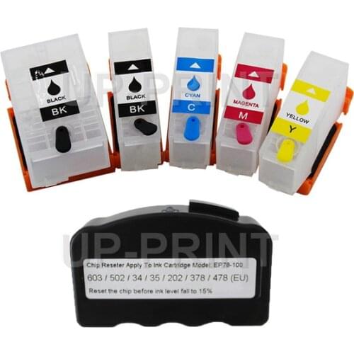 UP 1SET T202XL 202XL Refill Ink Cartridge With one time chip + resetter compatible for epson XP-6000 XP-6005 XP-6100 XP-6105