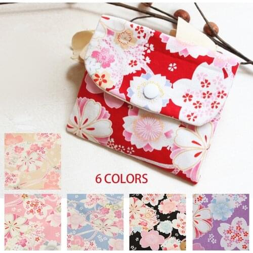 45*110cm Japanese Style Sakura Sewing Fabrics Cherry Blossom Bronzing Fabric For Kimono Patchwork Needlework Accessories