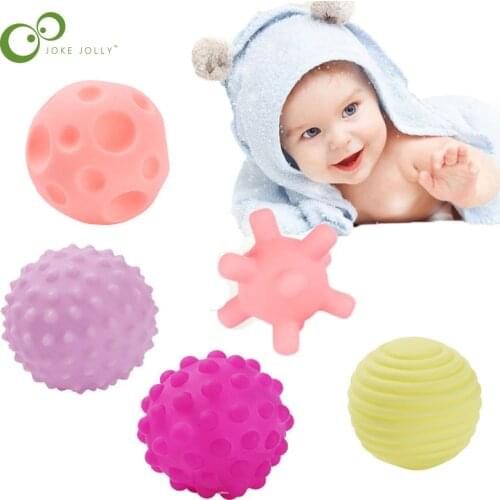 6pcs Children Ball Textured Multi DevelopTactile Senses Toy Baby Touch Hand Teether Ball Training Massage Soft Stress Balls ZXH