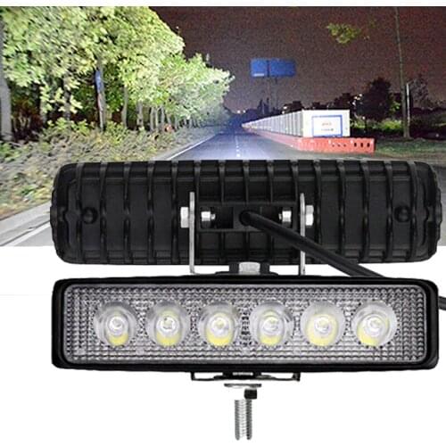 6 LED 18W Emergency Warning Light for Car Truck Offroad 4WD SUV Motorcycle Side Signal Lights 4x4 12V Bright Work Light Combo