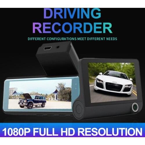 Car Dash cam GT300 Night Vision 3 Camera Cabin Video Recorder Hidden mini Camera Dvr Camera With Rear View Camera Registrator