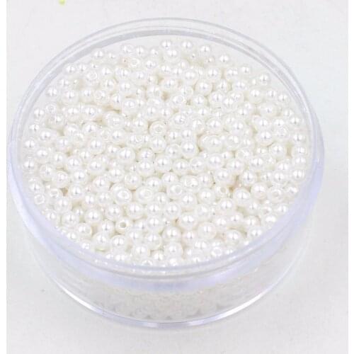 White/Ivory Color 5mm Diy.300pcs/lot Round Pearl Imitation Plastic Pearl Beads Many Colors For You To DIY Fashion Jewelry