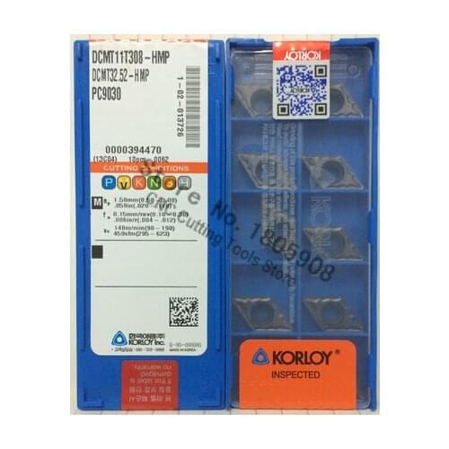 Free shipping 10Pc DCMT11T308 HMP PC9030 carbide insert Applicable to steel stainless steel, etc, high quality CNC blade