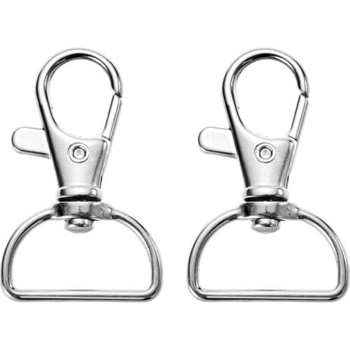 20Pcs DIY Bag Jewelry Findings Keychain Metal Swivel Lobster Key Chain Classic Keychains Split Ring Llavero For Bag Accessories