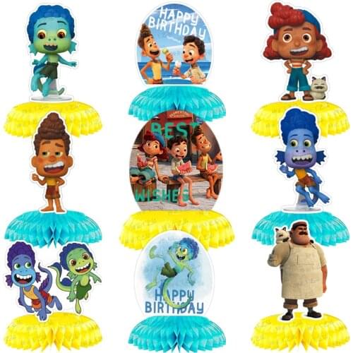 Pixar Luca Party Decorations Honeycomb Paper Fan Desktop Decoration Birthday Party Honeycomb Ball Toys Hand-made Christmas Gifts