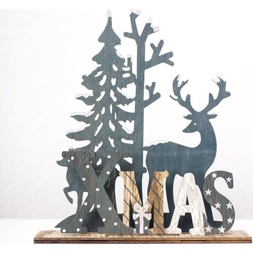 YOMDID 2019 Wooden Reindeer Christmas Decoration For Home Splice Deer Xmas Splice Tree Ornaments Kids XMAS Gift Party Home Decor