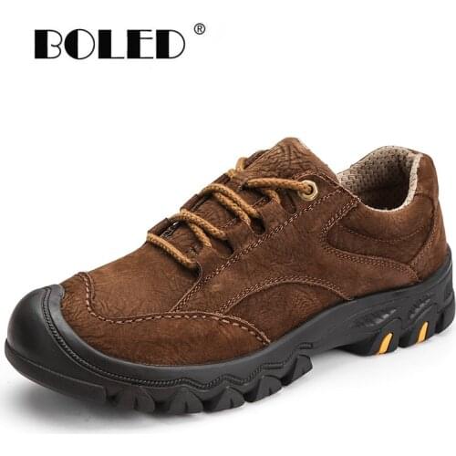 Natural Leather Designer Men Shoes Plus Size Outdoor Casual Shoes Sneakers Thick Bottom Waterproof Non-slip Shoes Men