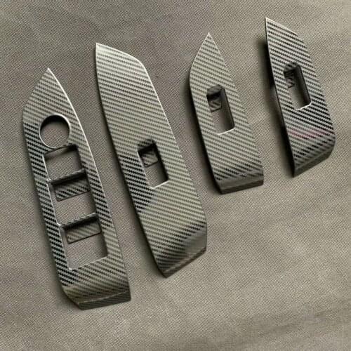 For Mazda CX-5 2017-2020 KF RHD Car Window Lift Switch Armrest Panel Adjust Cover Trims Strips Garnish Decoration Accessories