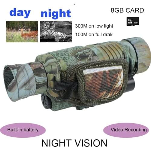 P15S Night Vision Infrared monoculars with 8 GB Memory Card for Photo and Video100% Clear Vision in Darkness Surveillance