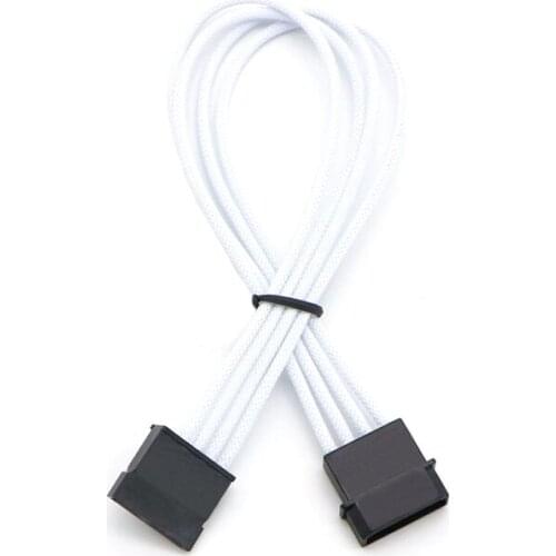Muticolor Color Single Sleeved IDE Molex 4Pin to Sata Power Adapter Cable