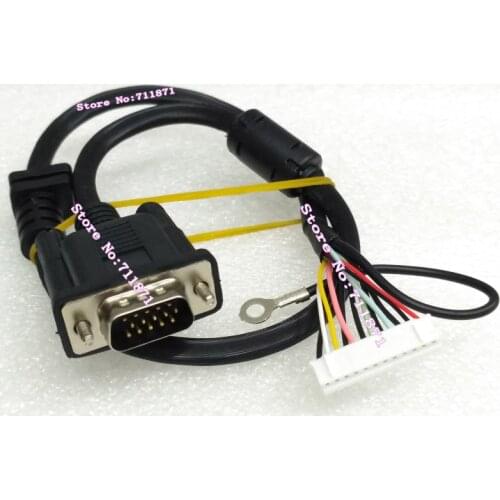 50cm 12P Male to 15P Male VGA D-Sub Cable Assembly LCD monitor TV D-Sub VGA Line Cable 12P/15P 12P 15P Lcd TV Monitor Video Line