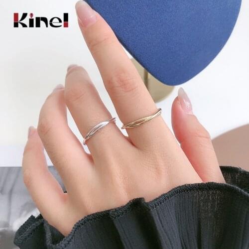 Kinel Hot Brand Pure 925 Sterling Silver Jewelry Women Punk Rings Rock Hip-hop Irregular Silver Ring Wholesale