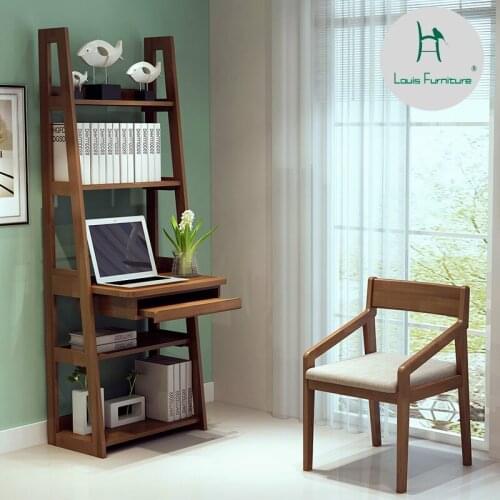 Louis Fashion Bookcases Simple Computer Bedroom Corner Integrated Desk Window Window Balcony Small Bookshelf