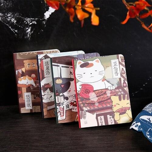 "Japanese Cat ver4" Cute Monthly Planner Study Agenda Notebook Pocket Diary Freenote Journal Stationery Gift