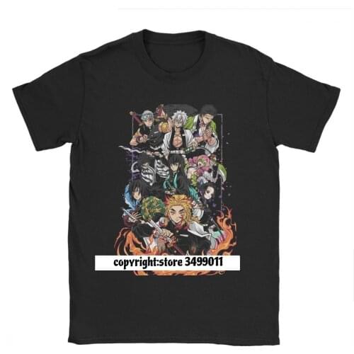 Men Hashira Demon Slayer T Shirts Tanjiro Kimetsu No Yaiba Tshirts Kamado Nezuko Tanjirou Agatsuma Cotton Fitness Tees New