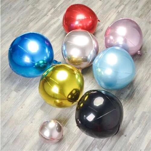 5pcs 4D Round Sphere Shaped 10inch Foil Balloons Birthday Party Baby Shower Decor Colorful Balloons Supplies Kids Adult globos