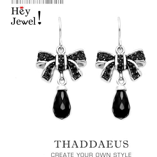 Bow Knot Water Drop Earrings Europe Style Good Fashion Jewerly Romantic Gift For Women 2019 New Gift In 925 Sterling Silver