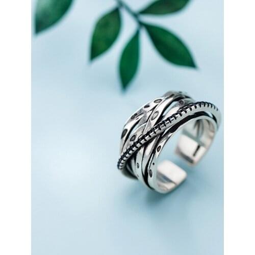 Bohemian Chains Rings For Women Boho Rings Party Trend Korean Creative Geometric Irregular Jewelry Gift