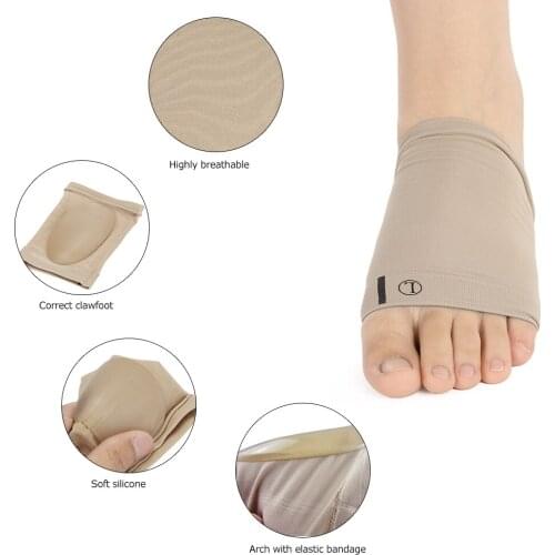 30pairs Gel Feet Pads Patch Socks Silicone Plantar Fasciitis Arch Support Sleeve Socks Heel Cushion Pads Patch Foot Care Tool