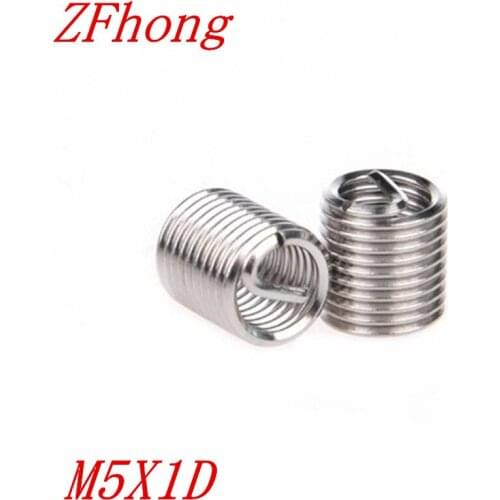 50pcs M5 M5*1D stainless steel wire thread insert