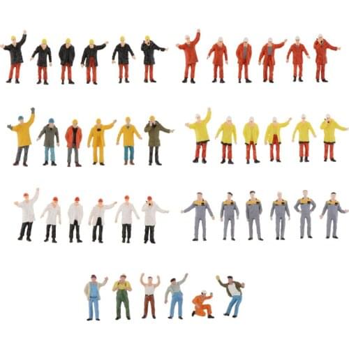 6pcs 1/50 S Scale Characters Little Figures People Street Road Scenery Diorama