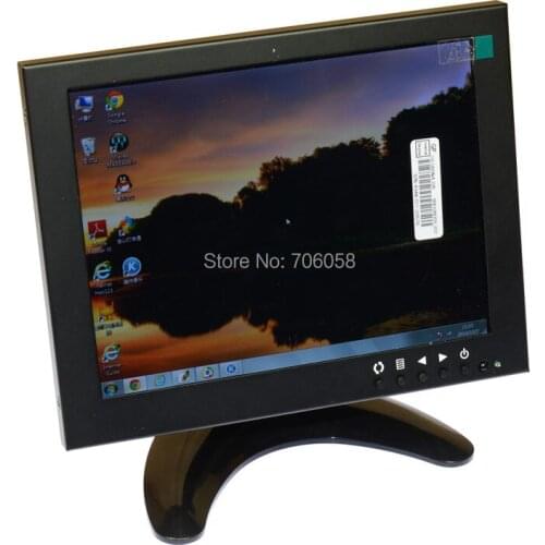 8" inch LCD Monitor Color Screen BNC/TV AV VGA HD Remote Control for PC CCTV Computer Game Security