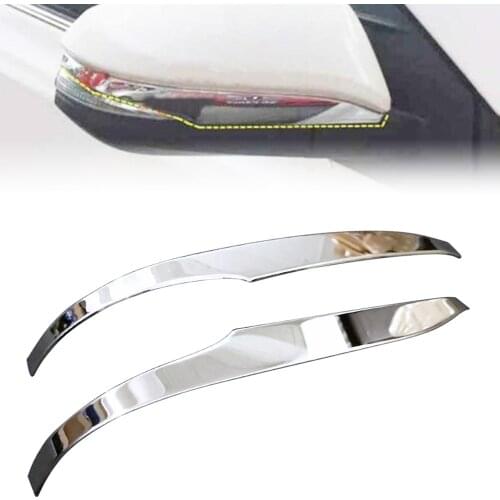 ABS Chrome Side Rearview Mirror Decoration Molding Trim For Toyota Voxy R80 2018 2019 2020 Car Styling Accessory