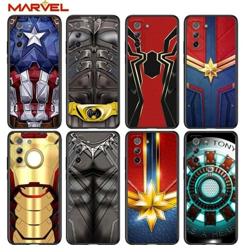 Avengers Hero Marvel for Samsung Galaxy S21 Ultra Plus Note 20 10 9 8 S10 S9 S8 S7 S6 Edge Plus Black Phone Case