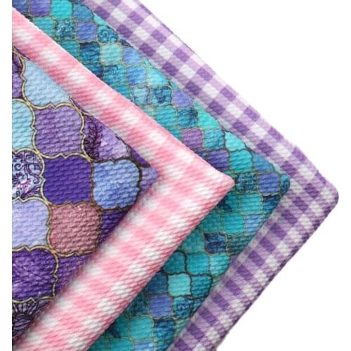 Fish Mermaid Scale Plaid Bullet Textured Liverpool Cotton Fabric Sewing Quilting Needlework Material DIY Cloth,1Yc10123