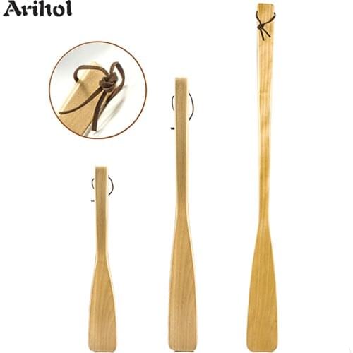 Wood Shoe Horn Long Handled Shoehorn for Men Women Kids Handle Shoe Spoon Shoe Lifter Wear Shoes Tool