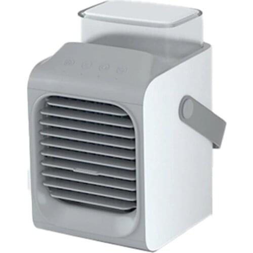 EAS-Shaking Head Fan Charging Small Desk Air Cooler Fan Portable Air Conditioner for Home Kitchen Office