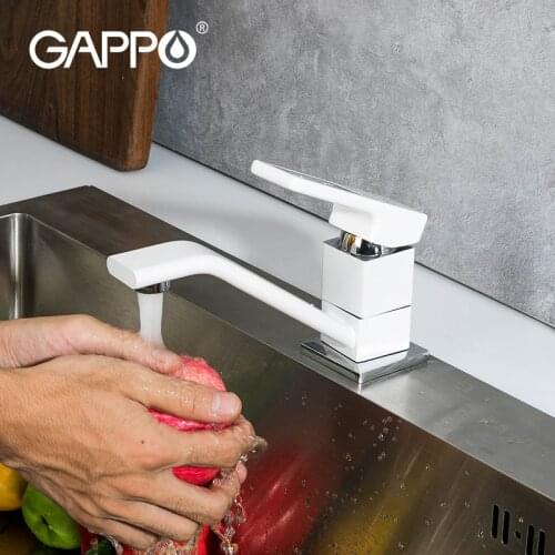 Gappo White kitchen Faucets rotatable kitchen water faucet flexible kitchen sink mixer water taps Deck Mounted mixer tap G4517-8