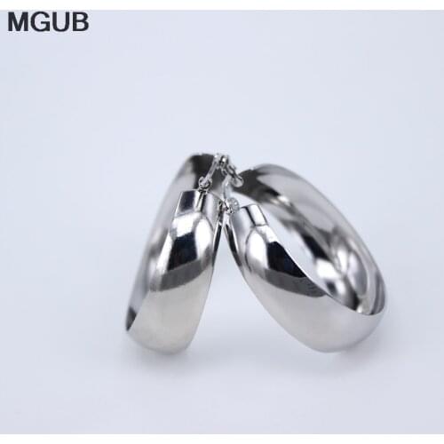 316L stainless steel popular jewelry Hoop earrings smooth 2 color selection of women selling wild models gold color LH323