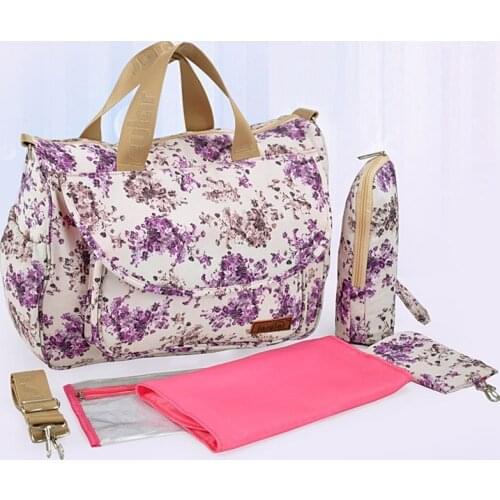 Diaper Bags Multifunctional Mother Bag High Quality Maternity Mummy Nappy Bags Flower Style Mom Handbag Baby Stroller Bag