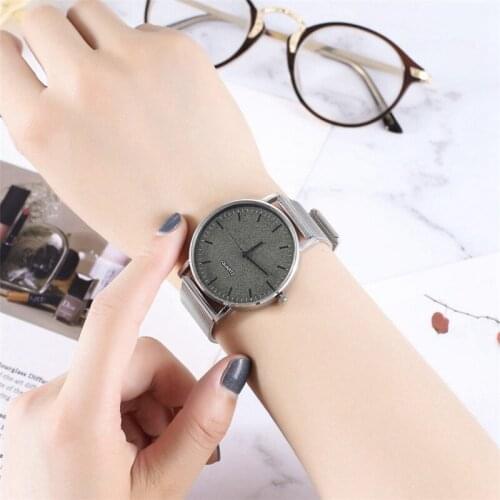 Fashion Silver Alloy Belt Mesh Watch Unisex Womens Watches Minimalist Style Quartz Watch Relogio Feminino Saat Watches Women