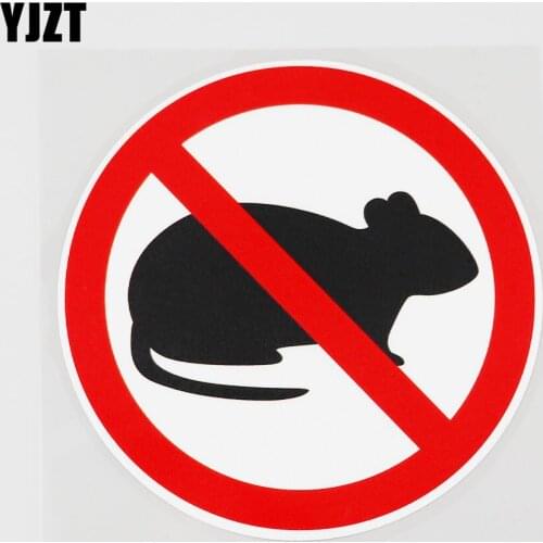 YJZT 11.6CMX11.6CM Rats Are Forbidden Here PVC Decal Animal Design Car Sticker 11B-0292
