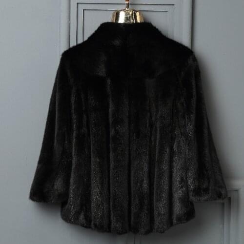 Mink Women Natural Real Double Faced Fur Coat Thick Warm Outwear Plus Size Chaqueta Invierno Mujer 9962MF450