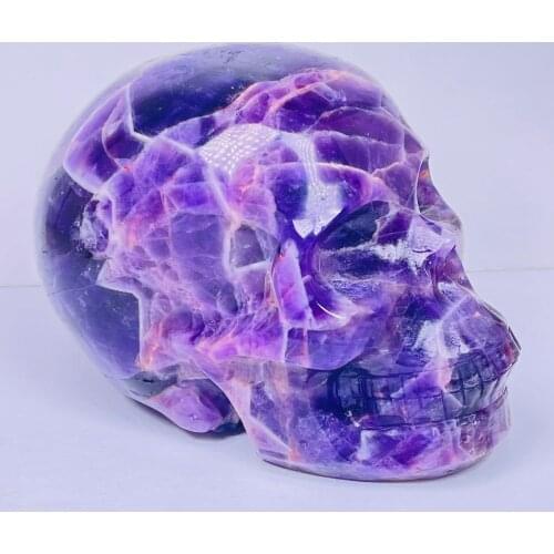 New!!! Super size! Natural Crystal Craft Home Decorative Dreamy Amethyst Crystal Skull Head