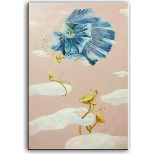 Original oil painting Dancing goldfish painter original paintings decoration painting Custom-made oil painting 16110725